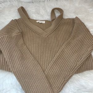 Cold shoulder sweater